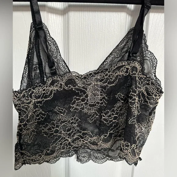 Black and ivory two piece lace lingerie by DKNY in sz S - Picture 3 of 6
